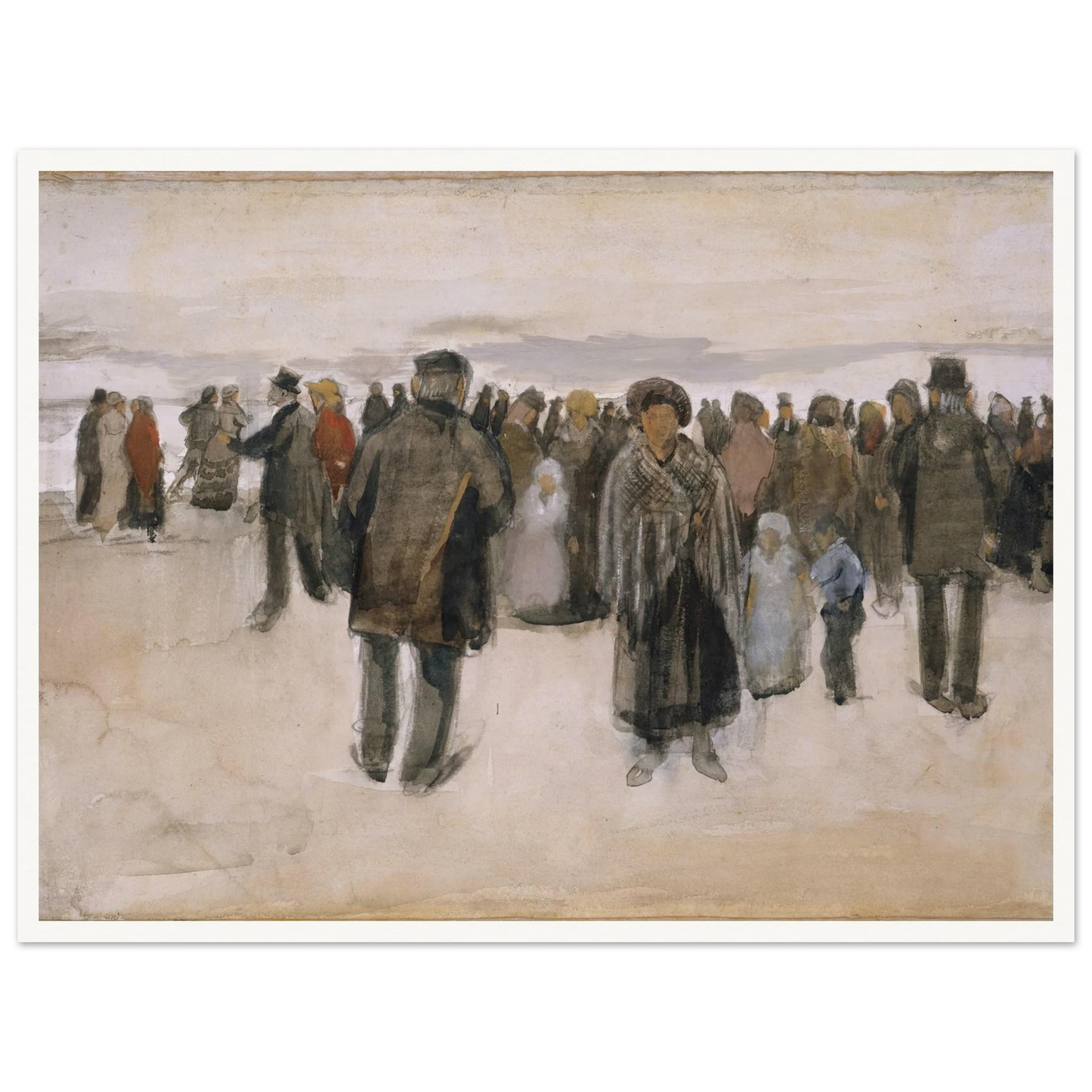 Beach at Scheveningen (1882) Art Print | Vincent van Gogh-Quipham Collections