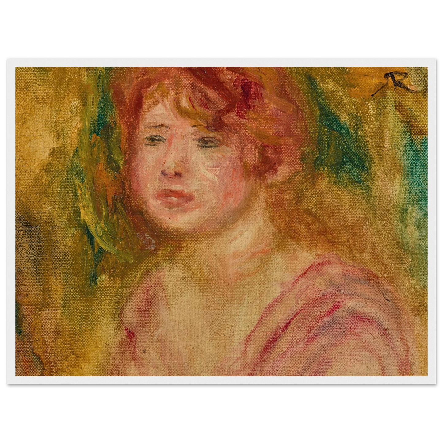 Andrée en buste (1915) Art Print | Pierre Auguste Renoir-Quipham Collections