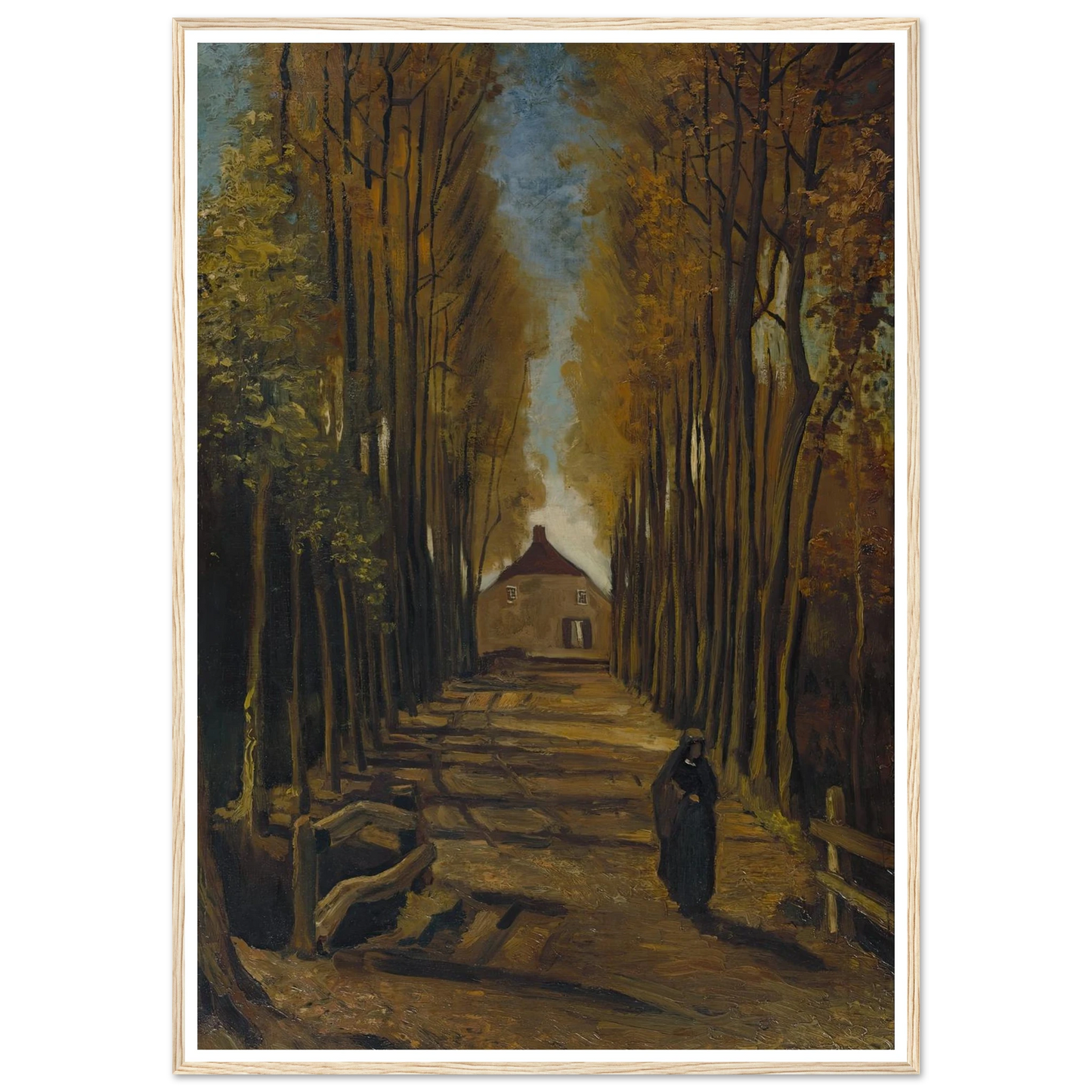 Avenue of Poplars in Autumn (1884) Art Print | Vincent van Gogh-Quipham Collections