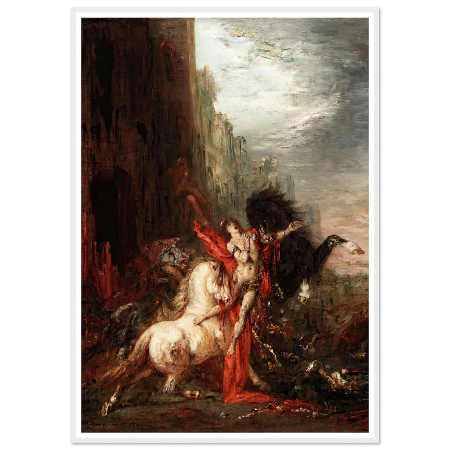 Diomedes Devoured by His Horses (1865-1870) Art Print | Gustave Moreau-Quipham Collections