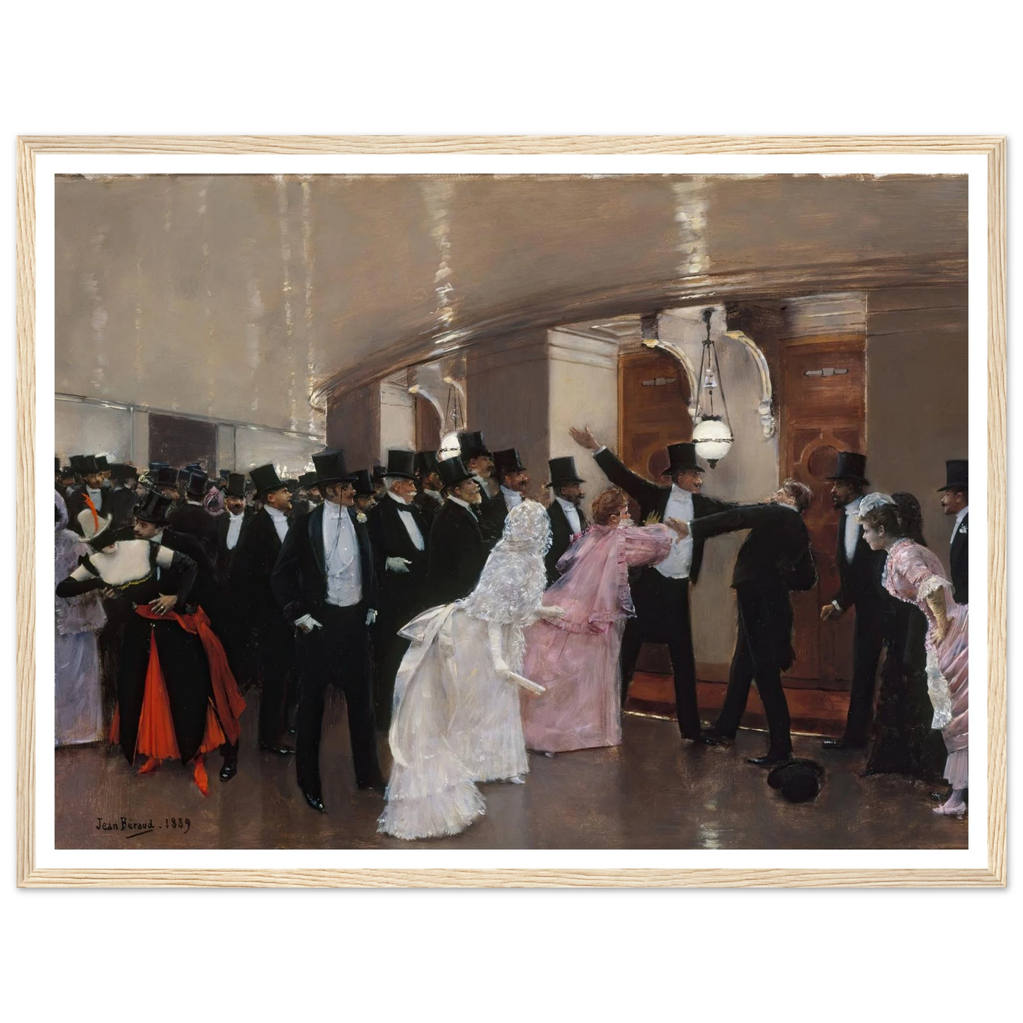 Altercation dans les couloirs de l’Opéra (1889) Art Print | Jean Beraud-Quipham Collections