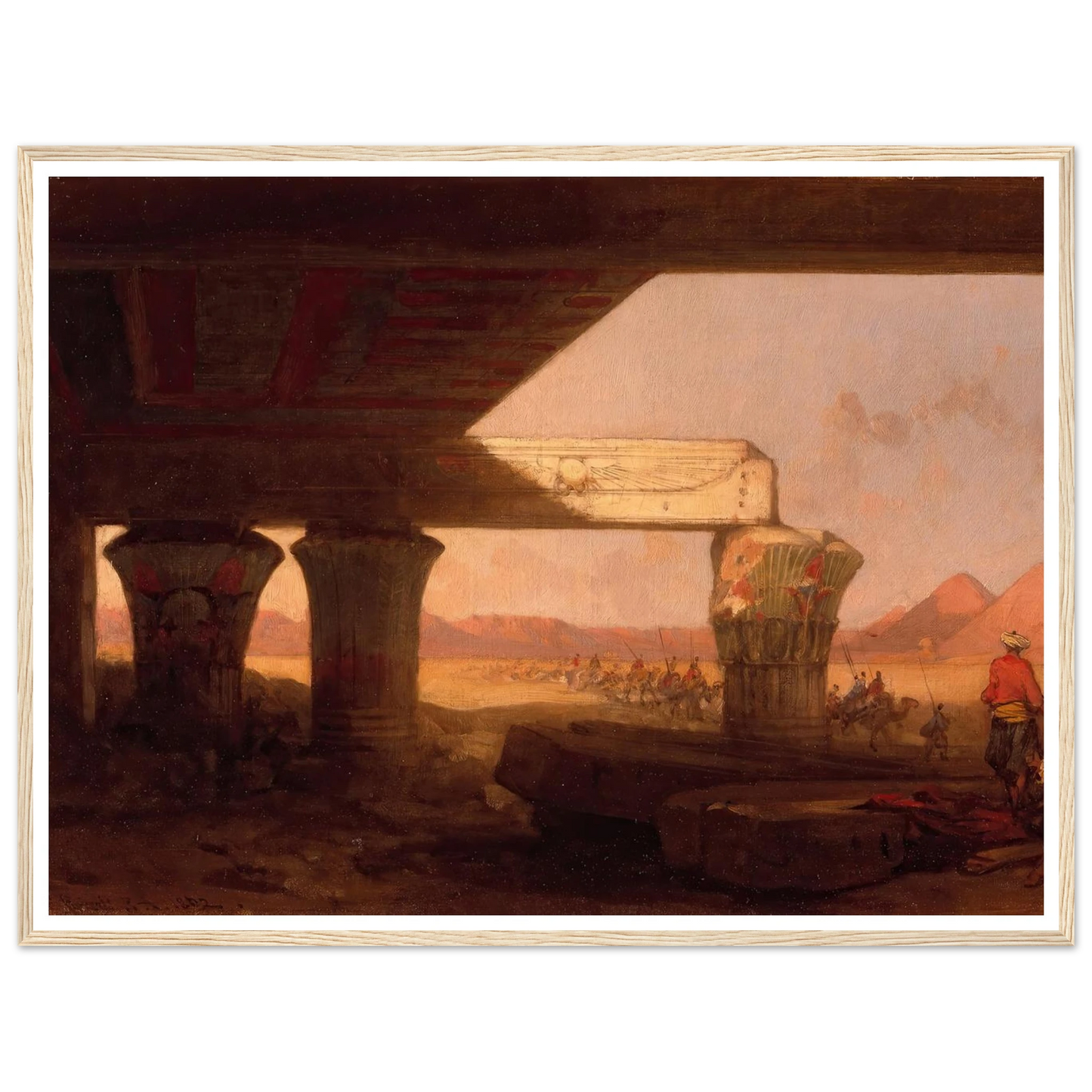 Egyptian Landscape with a Distant View of the Pyramids (1862) Art Print | David Roberts-Quipham Collections
