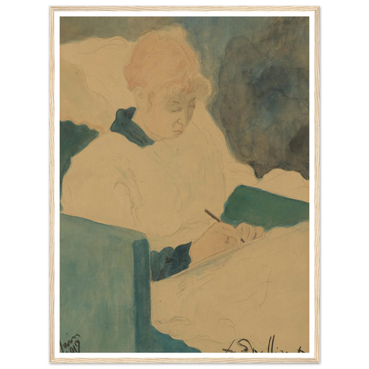 De briefschrijfster (1917) Art Print | Leon Spilliaert-Quipham Collections