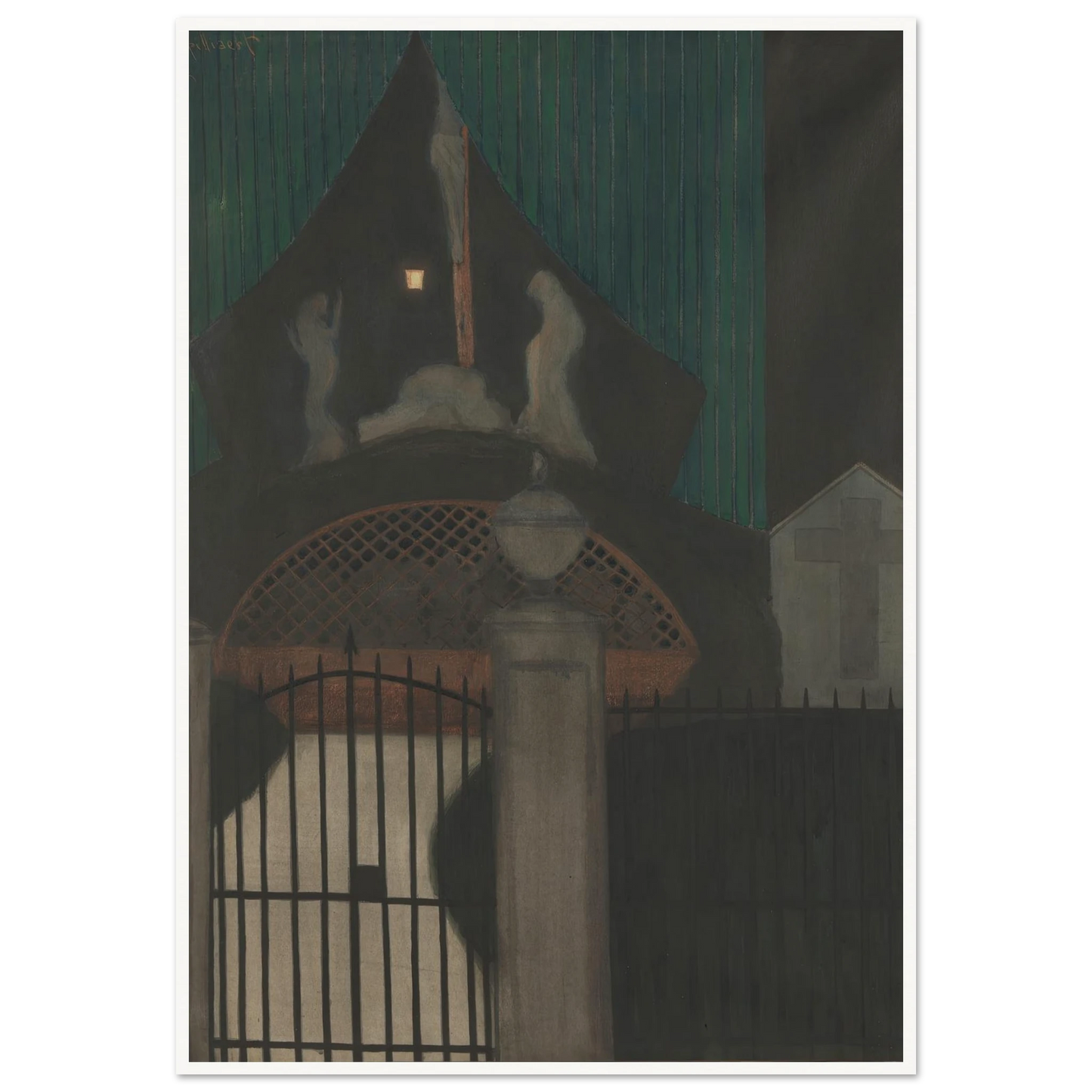 Calvarie en vagevuur te Oostende (1908) Art Print | Leon Spilliaert-Quipham Collections