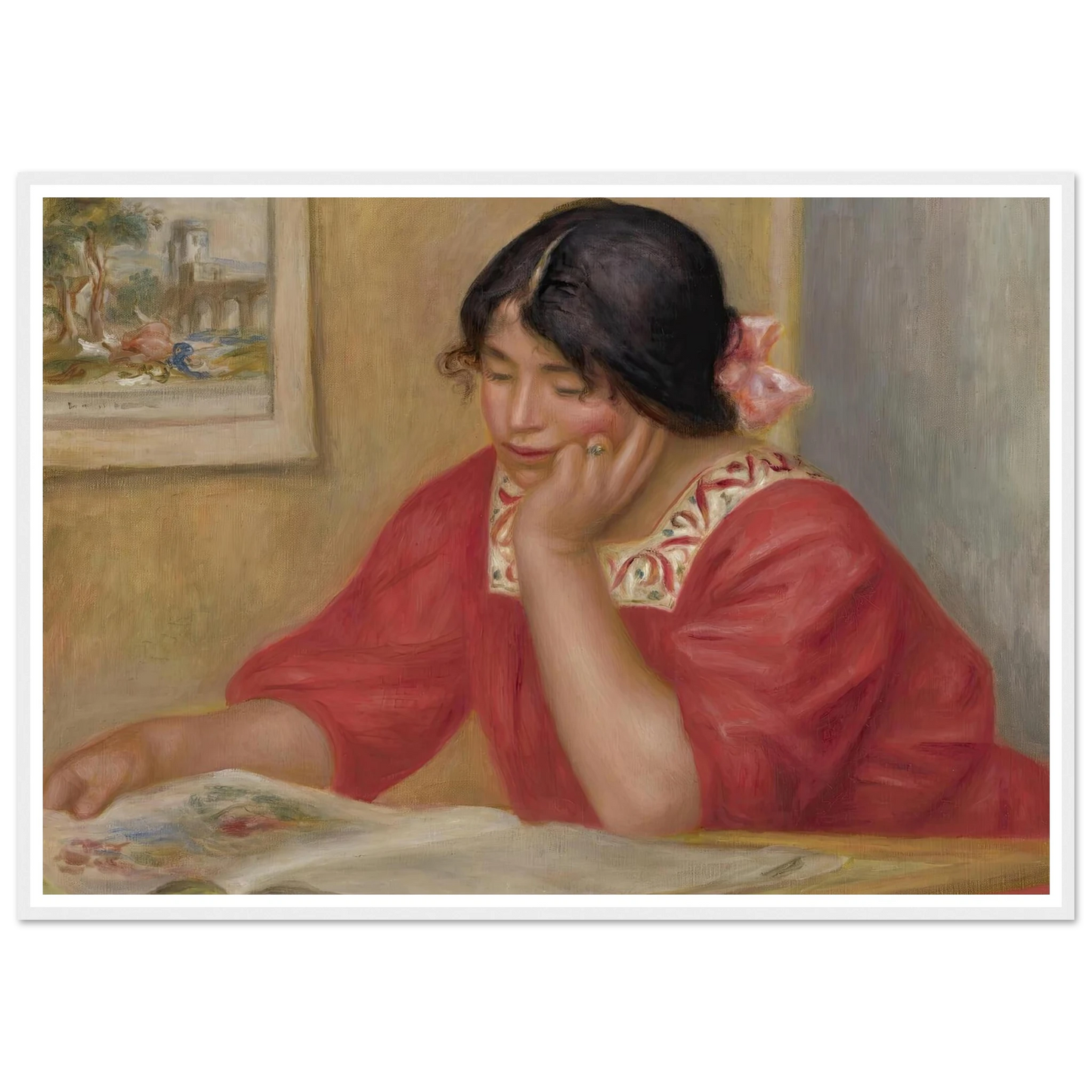 Léontine Lisant Art Print | Pierre Auguste Renoir-Quipham Collections