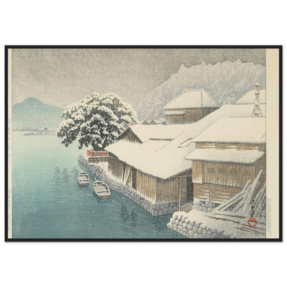 Ishinomaki no bosetsu (Evening Snow at Ishinomaki) (1935) Art Print | Kawase Hasui-Quipham Collections