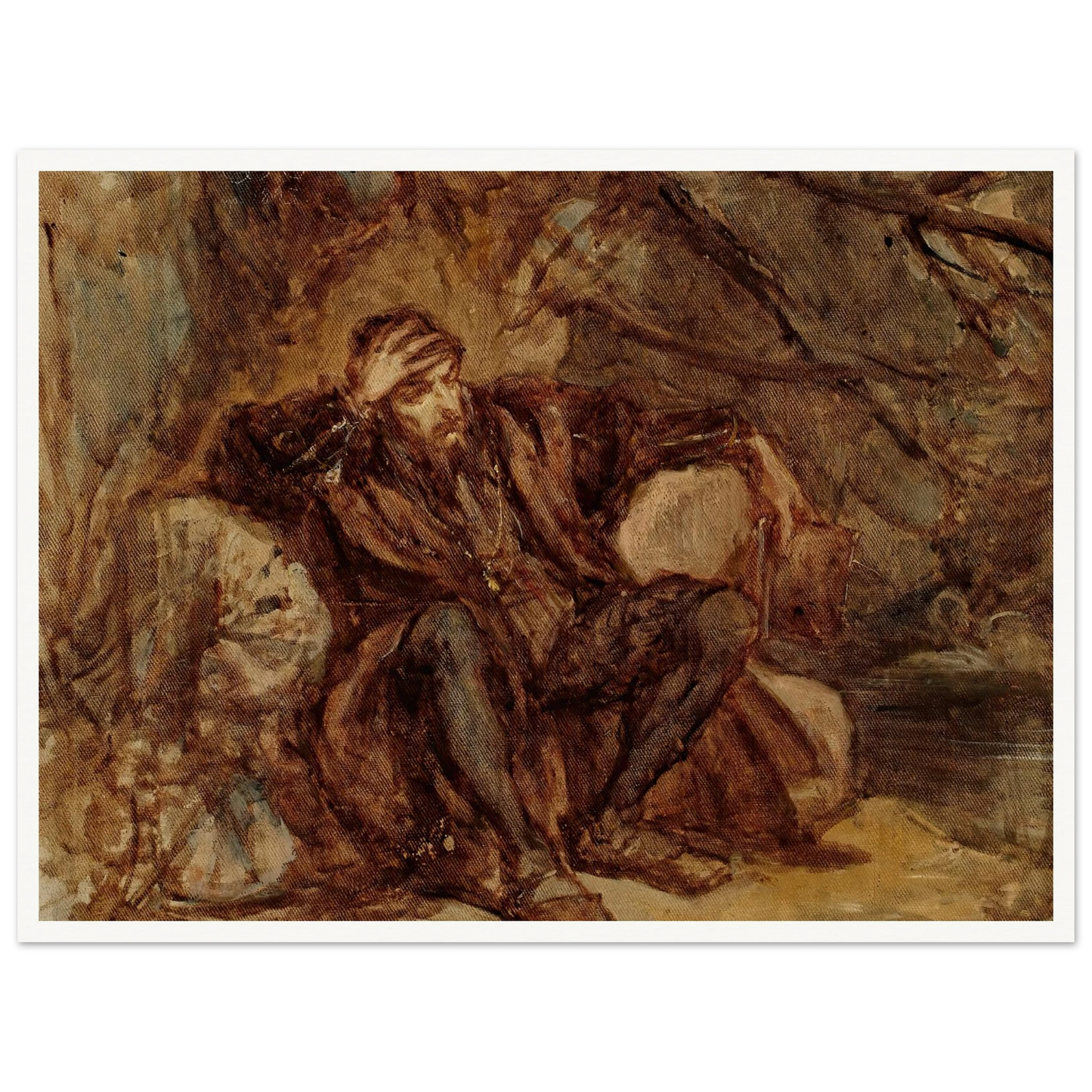 Sigismund Augustus in the Vilnius garden, sketch (1865) Art Print | Jan Matejko-Quipham Collections