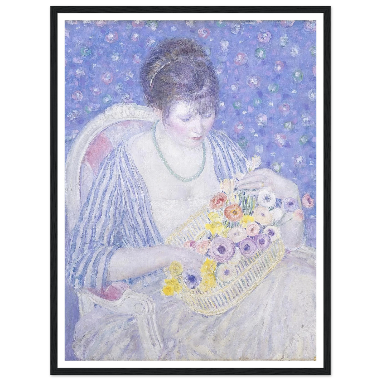 The Basket of Flowers (c. 1913-1917) Art Print | Frederick Carl Frieseke-Quipham Collections