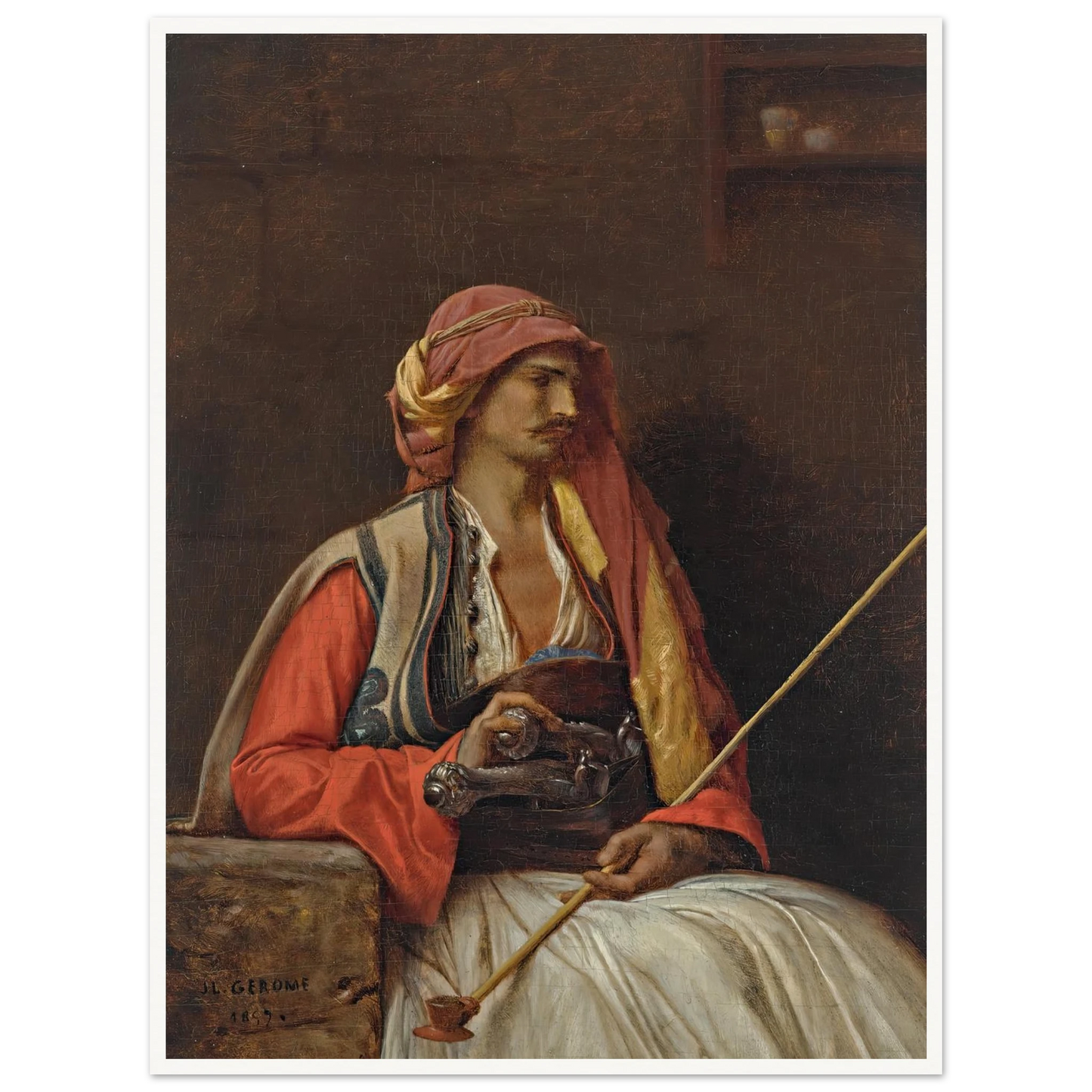 Seated Arnaut (1857) Art Print | Jean Leon Gerome-Quipham Collections