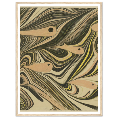 Marmorpapier (mit Fischmotiven) (1903 - 1907) Art Print | Josef Hoffmann-Quipham Collections