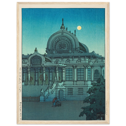 Tsukiji Honganji no yuzuki (Evening moon at Honganji Temple in Tsukiji) (1936) Art Print | Kawase Hasui-Quipham Collections