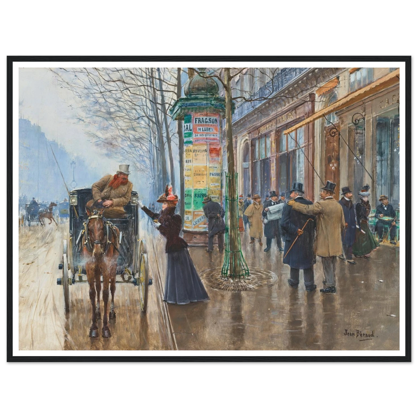Scène de rue Parisienne (1897-1898) Art Print | Jean Beraud-Quipham Collections
