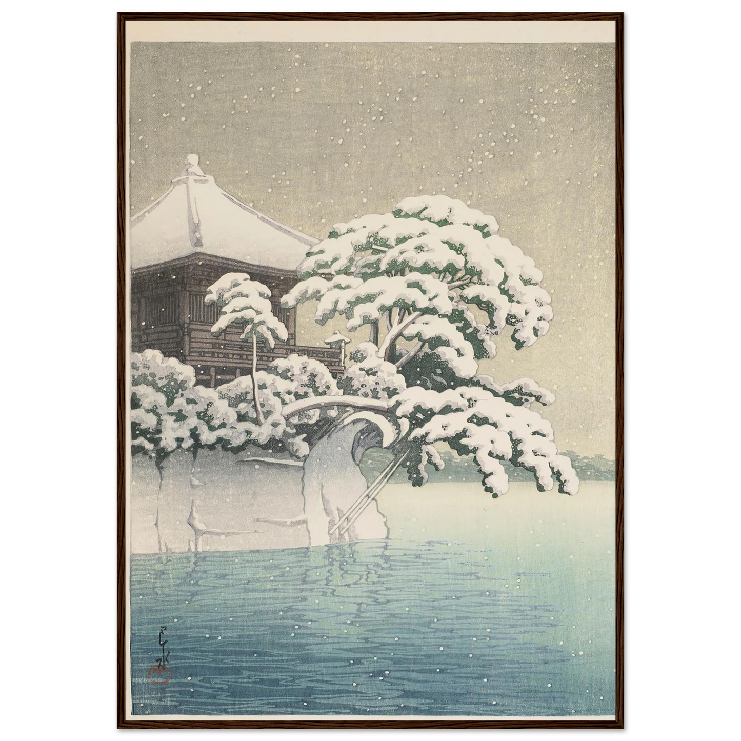 Matsushima Godaido no yuki (Snow at Godaido Temple in Matsushima) (1932) Art Print | Kawase Hasui-Quipham Collections