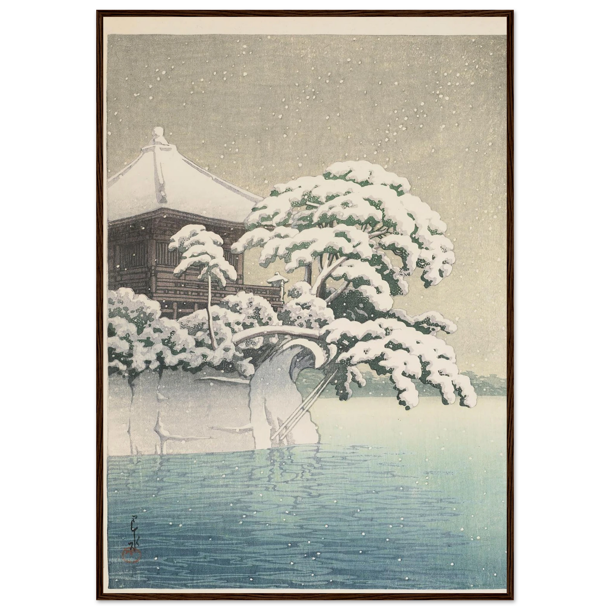 Matsushima Godaido no yuki (Snow at Godaido Temple in Matsushima) (1932) Art Print | Kawase Hasui-Quipham Collections