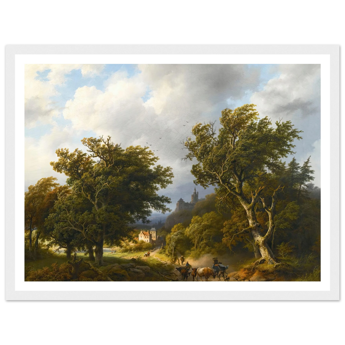 The gust of wind (1855) Art Print | Barend Cornelis Koekkoek-Quipham Collections