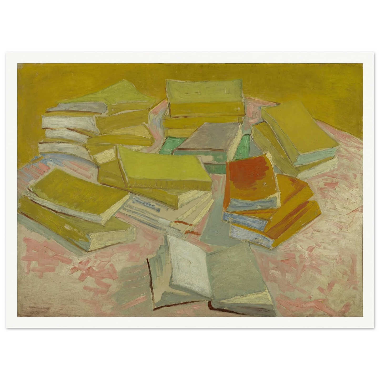 Piles of French novels (1887) Art Print | Vincent van Gogh-Quipham Collections