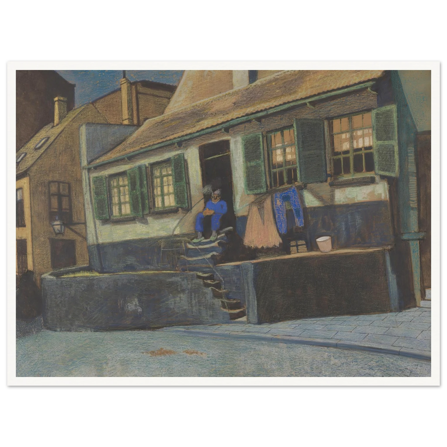 Het huis genaamd ‘De Preekstoel’ te Oostende (1911) Art Print | Leon Spilliaert-Quipham Collections