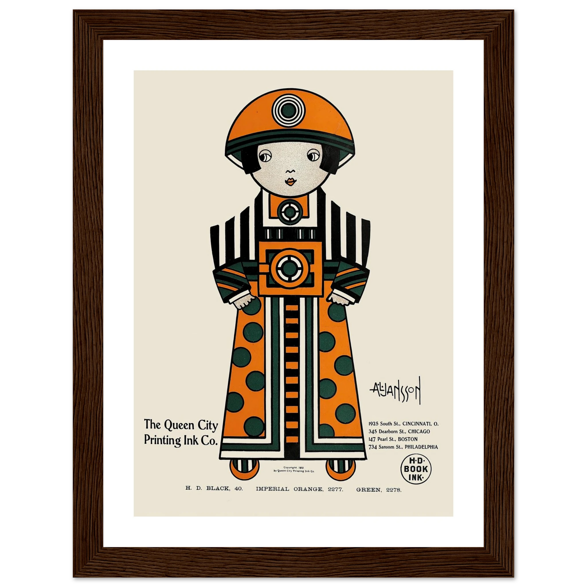 Queen City Ink, Ad. 02 (1890-1913) Art Print | Augustus Jansson-Quipham Collections
