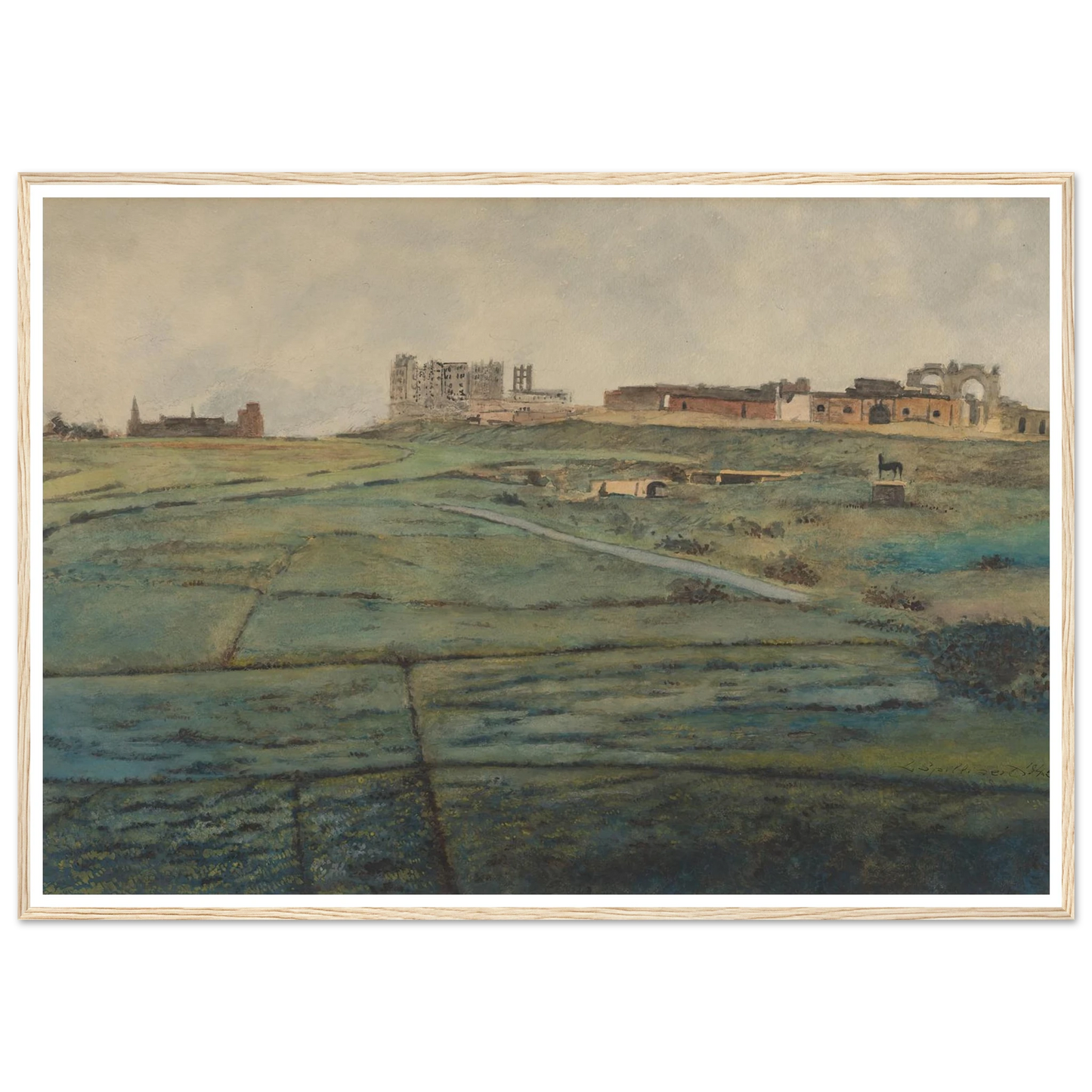 De Wellingtonrenbaan en het Royal Palace Hotel te Oostende kort na de Tweede Wereldoorlog (1945) Art Print | Leon Spilliaert-Quipham Collections