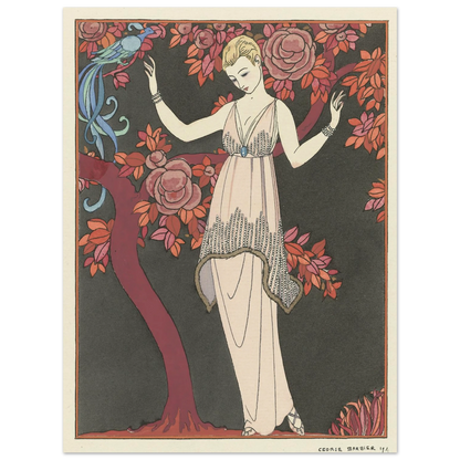 L’Arbre de science _Robe du soir de Doeuillet (1914) Art Print | George Barbier-Quipham Collections