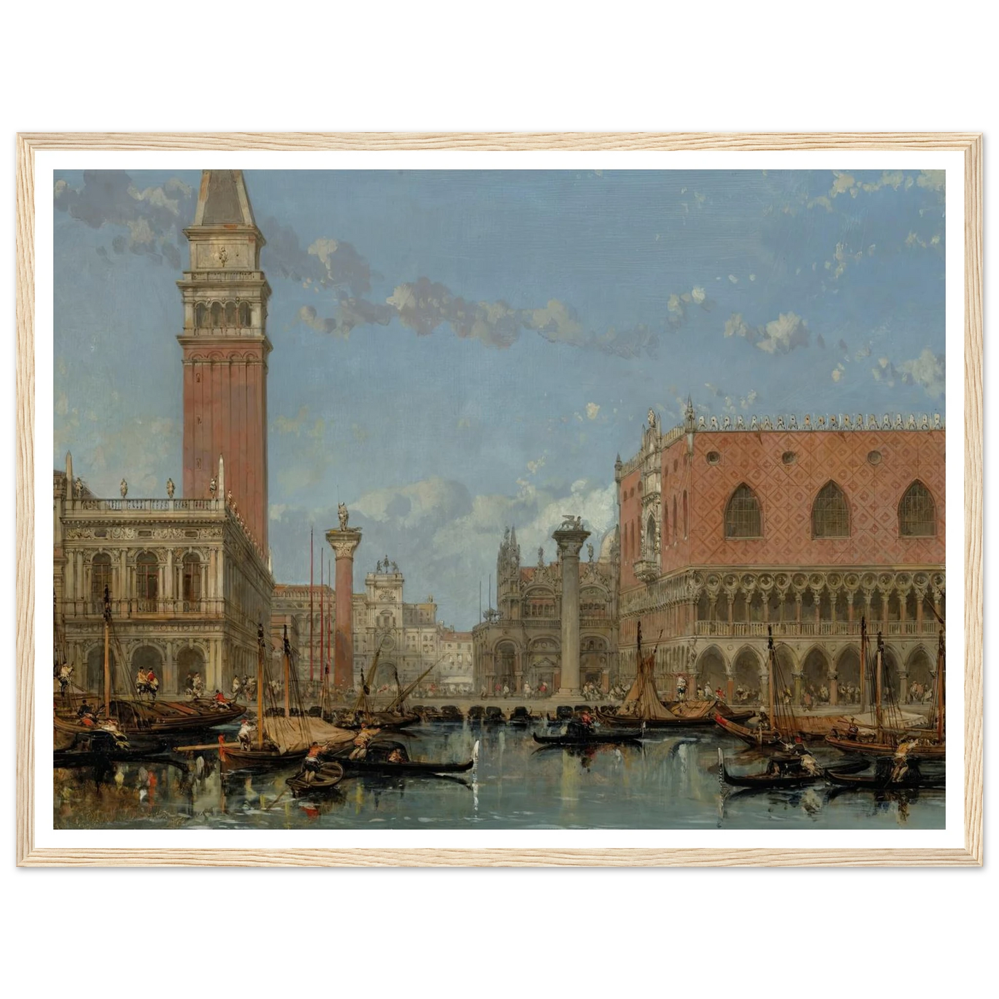 Piazza of St Mark from the Canal, Venice (1860) Art Print | David Roberts-Quipham Collections