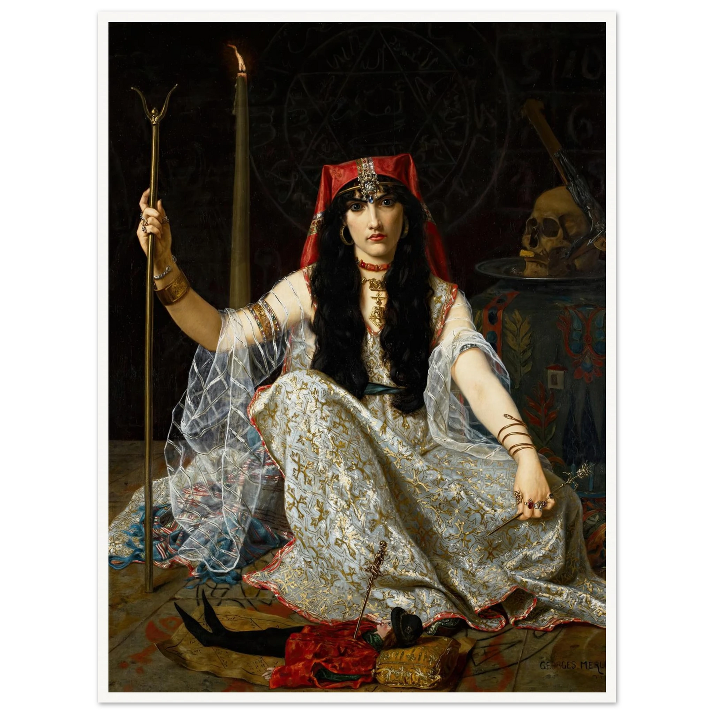 L’Envoûteuse (The Sorceress) (1883) Art Print | Hugues Merle-Quipham Collections