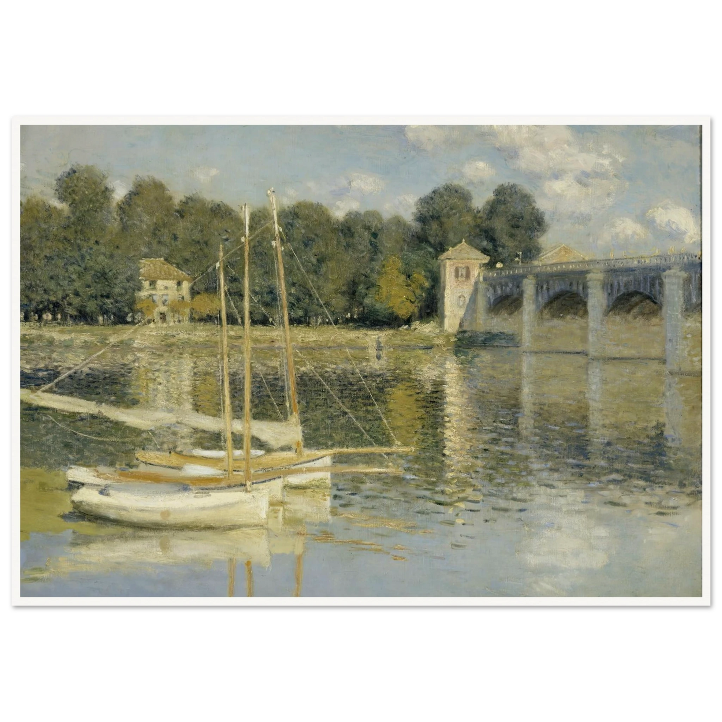 The Argenteuil Bridge (1874) Art Print | Claude Monet-Quipham Collections