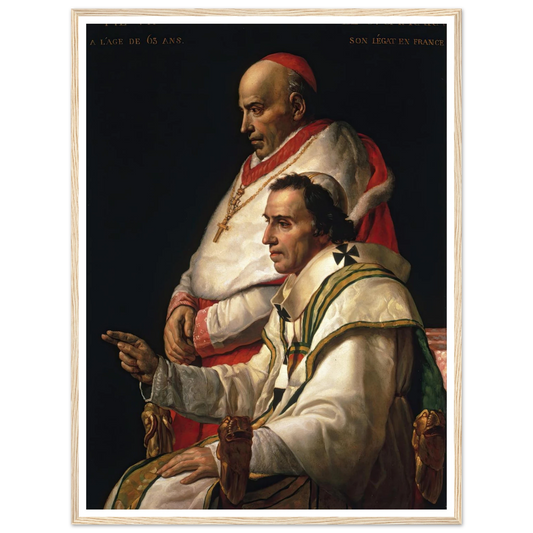 Portrait Of Pope Pius VII And Cardinal Caprara (1805) Art Print | Jacques Louis David-Quipham Collections