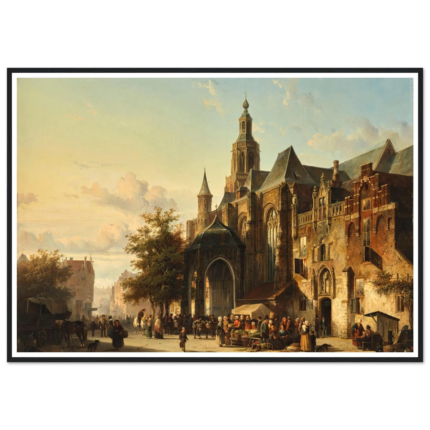 Market Square, Nijmegen (1849) Art Print | Cornelis Springer-Quipham Collections