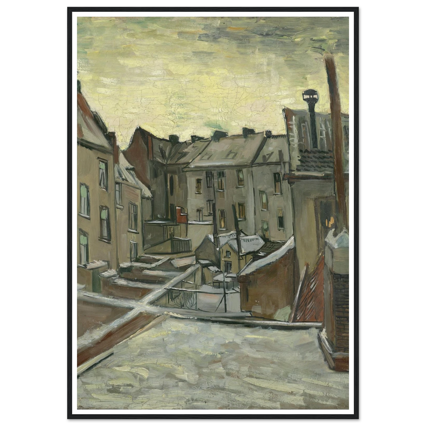 Houses seen from the back (1885 - 1886) Art Print | Vincent van Gogh-Quipham Collections