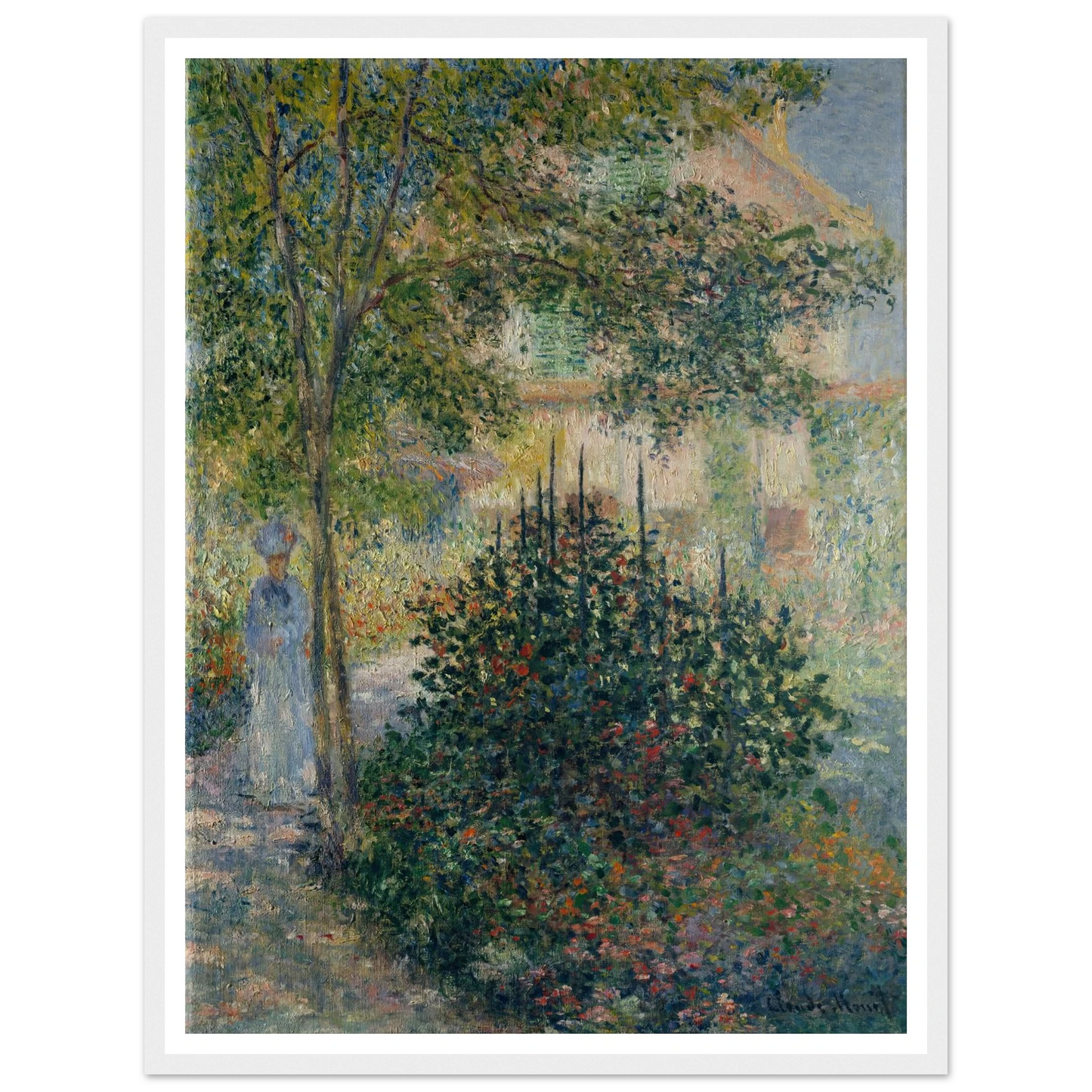 Camille Monet (1847–1879) in the Garden at Argenteuil (1876) Art Print | Claude Monet-Quipham Collections
