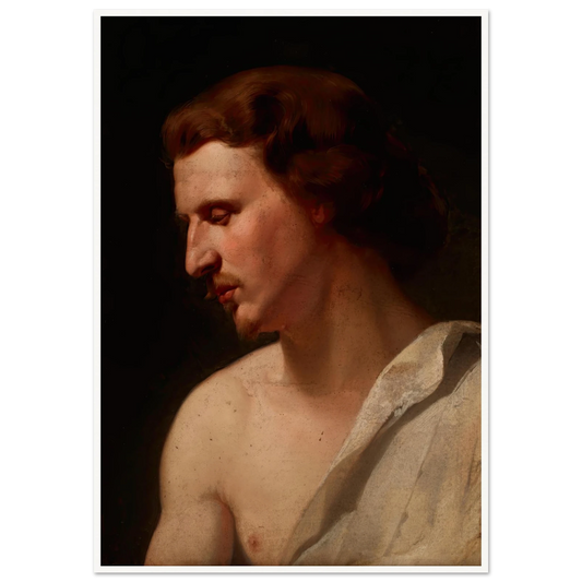 Academic study – young man (1859) Art Print | Jan Matejko-Quipham Collections