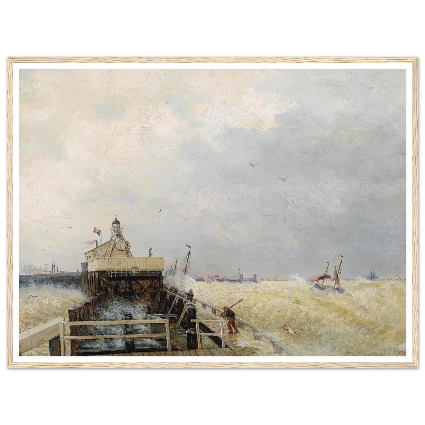 Hafen in Ostende Art Print | Hermann Ottomar Herzog-Quipham Collections