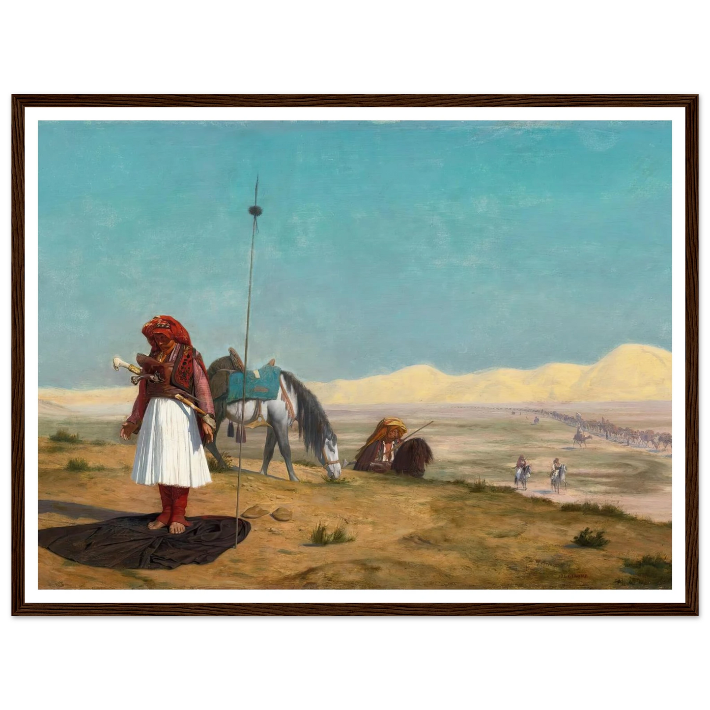 La Prière Dans Le Désert Art Print | Jean Leon Gerome-Quipham Collections