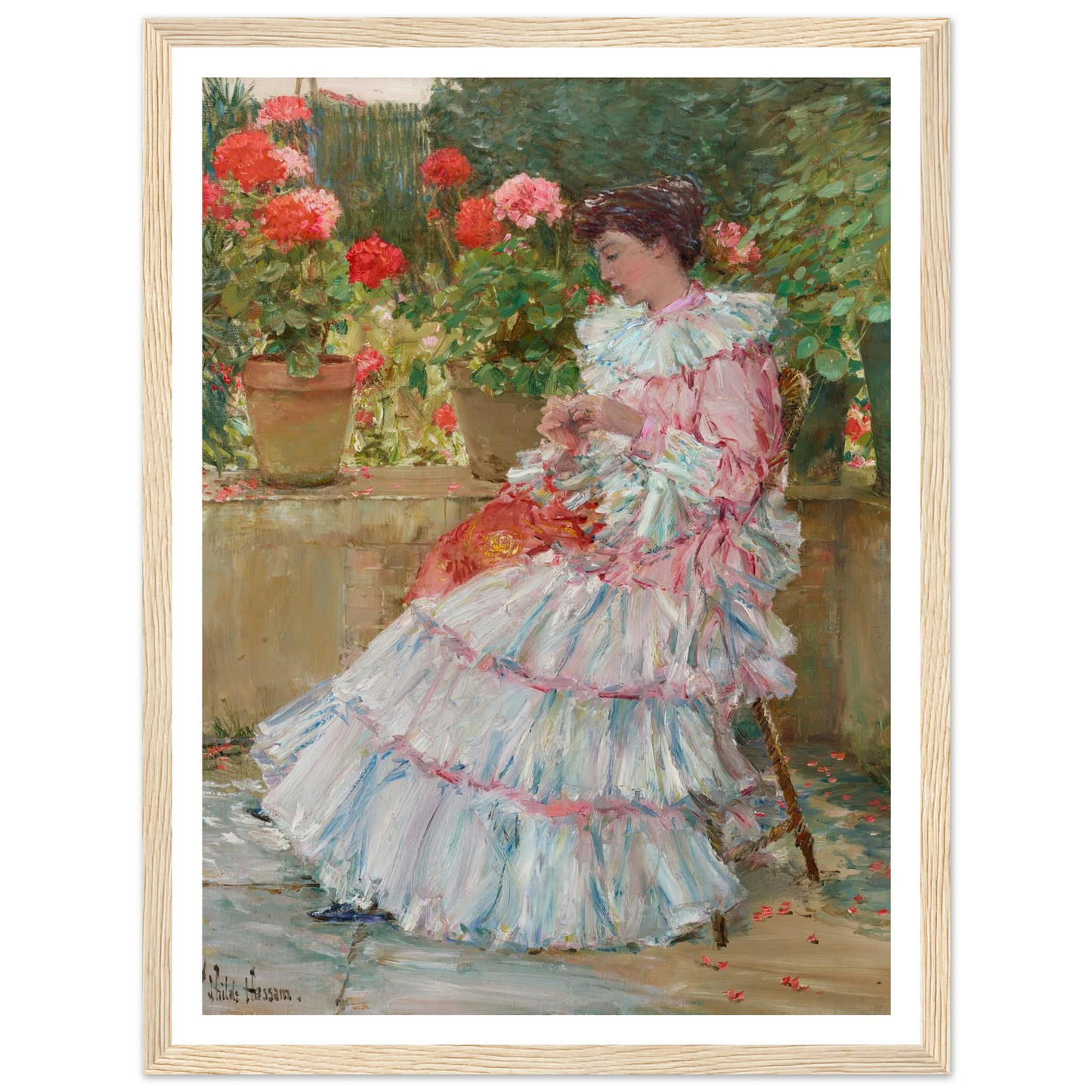 Geraniums (circa 1888-1889) Art Print | Childe Hassam-Quipham Collections