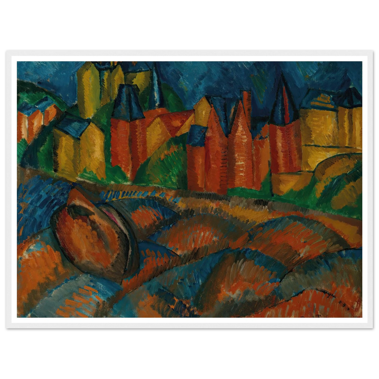 Sainte-Adresse, la plage (1909) Art Print | Raoul Dufy-Quipham Collections
