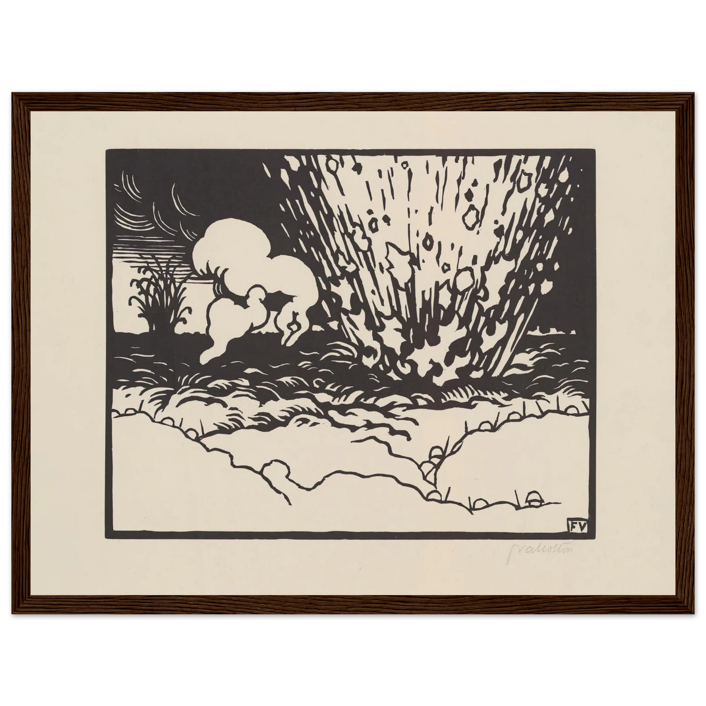 The Trench (La Tranchée) (1916) Art Print | Felix Vallotton-Quipham Collections