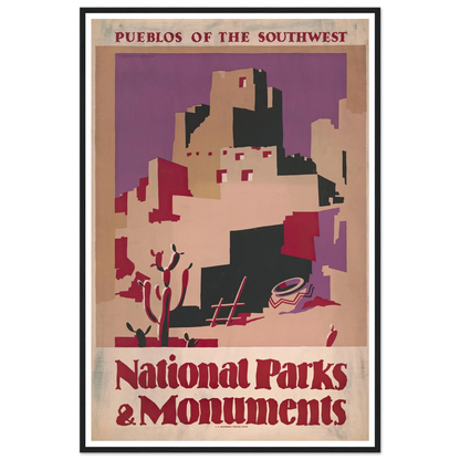 National parks and monuments Pueblos of the southwest (1930) Art Print | Dorothy Waugh-Quipham Collections