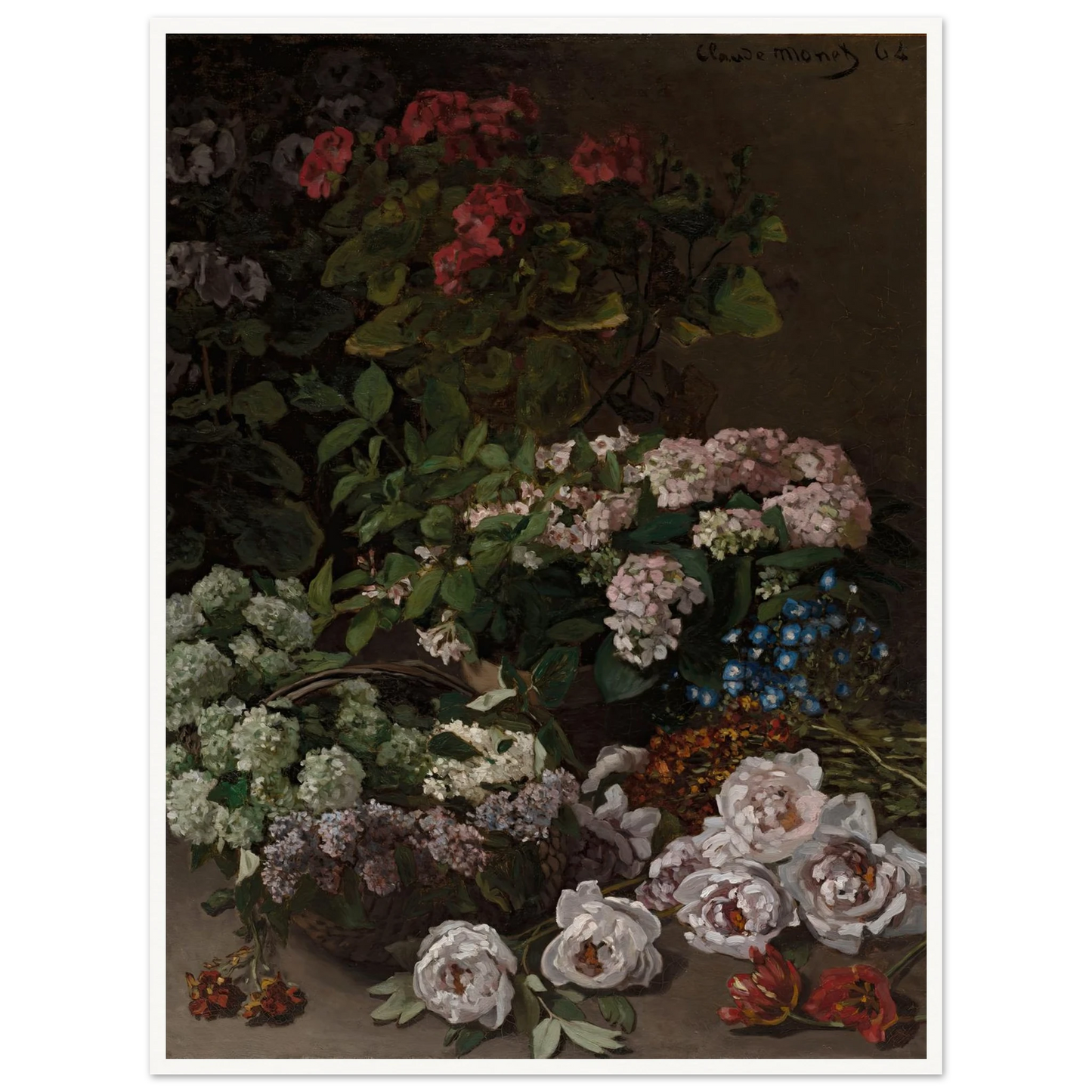 Spring Flowers (1864) Art Print | Claude Monet-Quipham Collections