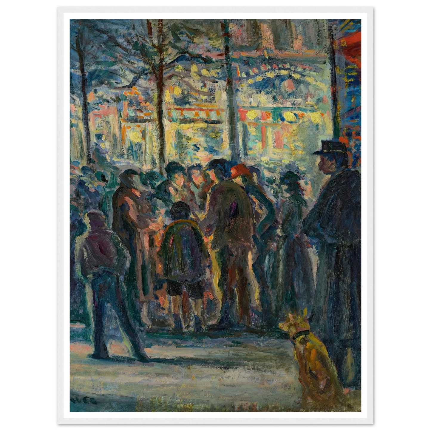 Scène de rue en hiver (circa 1915) Art Print | Maximilien Luce-Quipham Collections