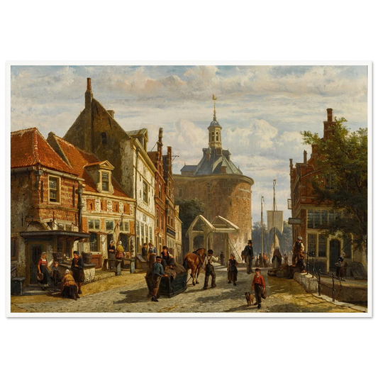 The Zuiderspui with the Drommedaris, Enkhuizen (1866) Art Print | Cornelis Springer-Quipham Collections