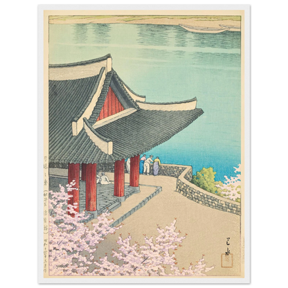 Heijo no haru, Botandai Fusekiro (Spring at Pubyong Pavilion, Modan Viewpoint, Pyongyang) (1939) Art Print | Kawase Hasui-Quipham Collections