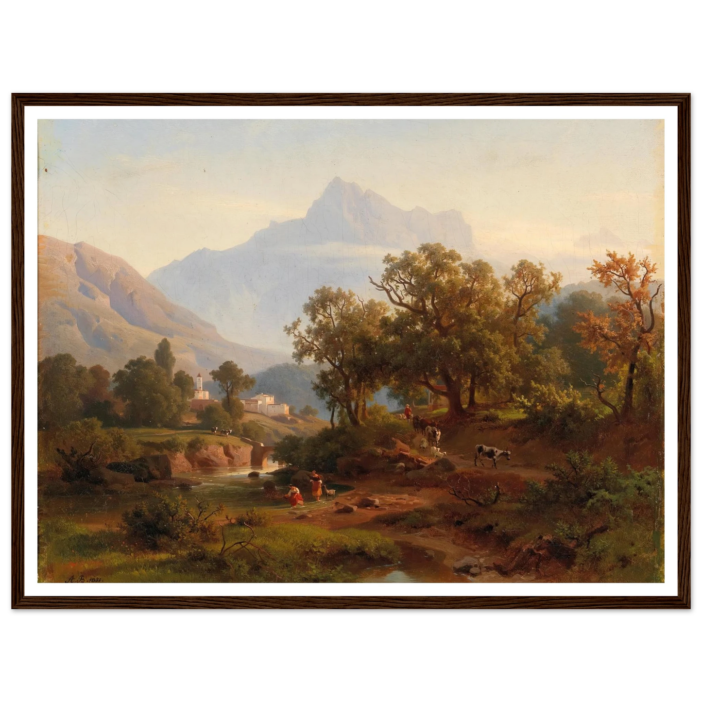Region In South Tyrol–landscape In The Morning Light Art Print | August Behrendsen-Quipham Collections