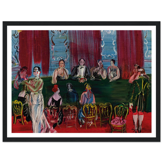 Baccara (1938) Art Print | Raoul Dufy - Framed Poster - 30x40 cm / 12x16″ - Black frame