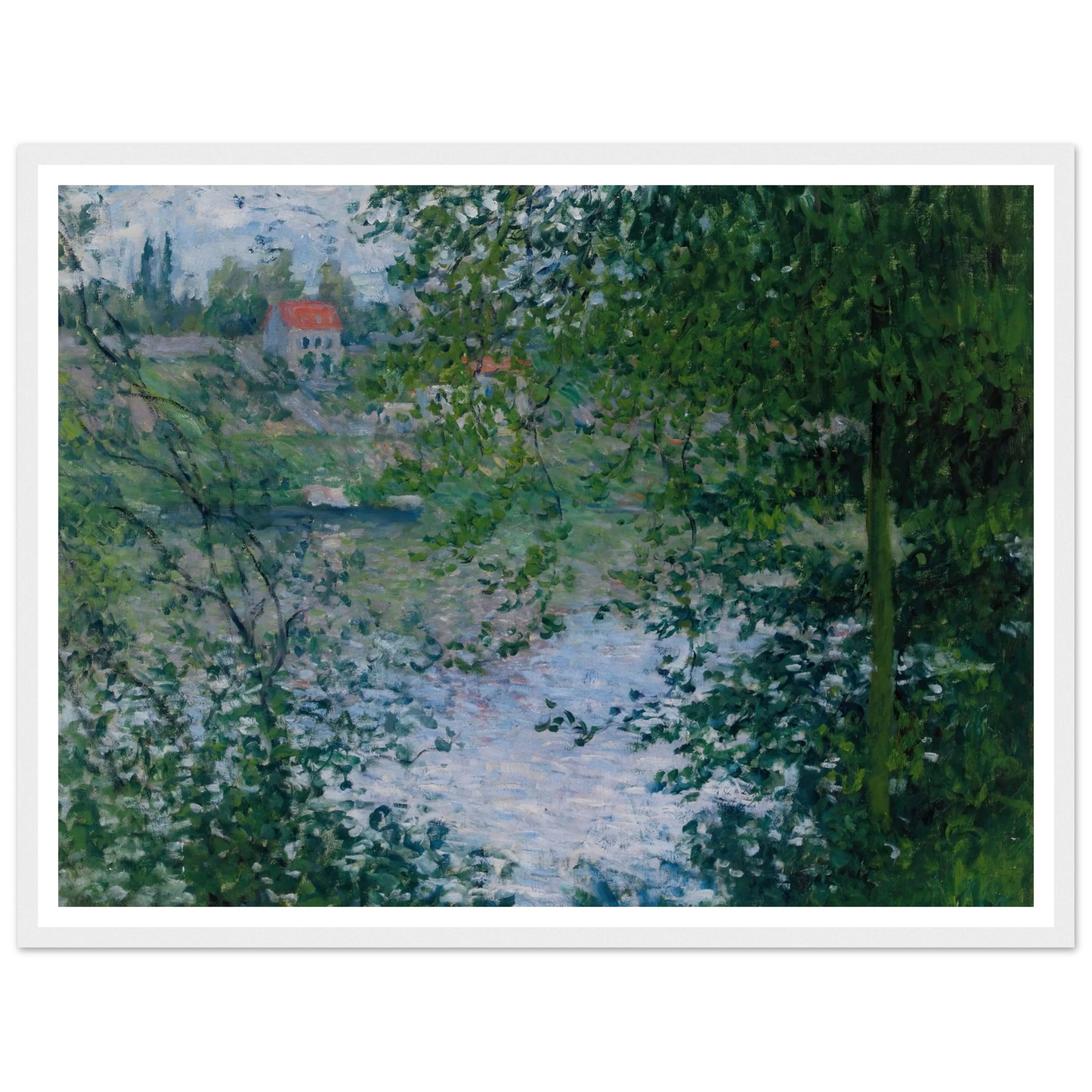 À Travers Les Arbres, Île De La Grande Jatte (1878) Art Print | Claude Monet-Quipham Collections