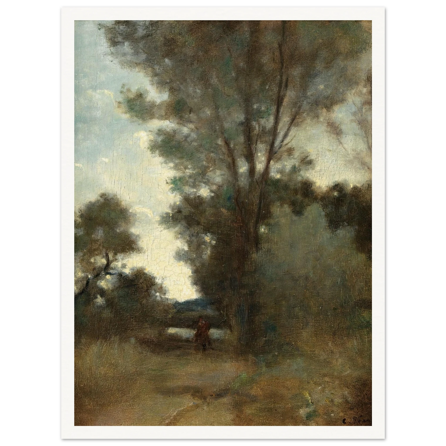 Cavalier À L’orée D’un Bois (circa 1859) Art Print | Camille Pissarro-Quipham Collections