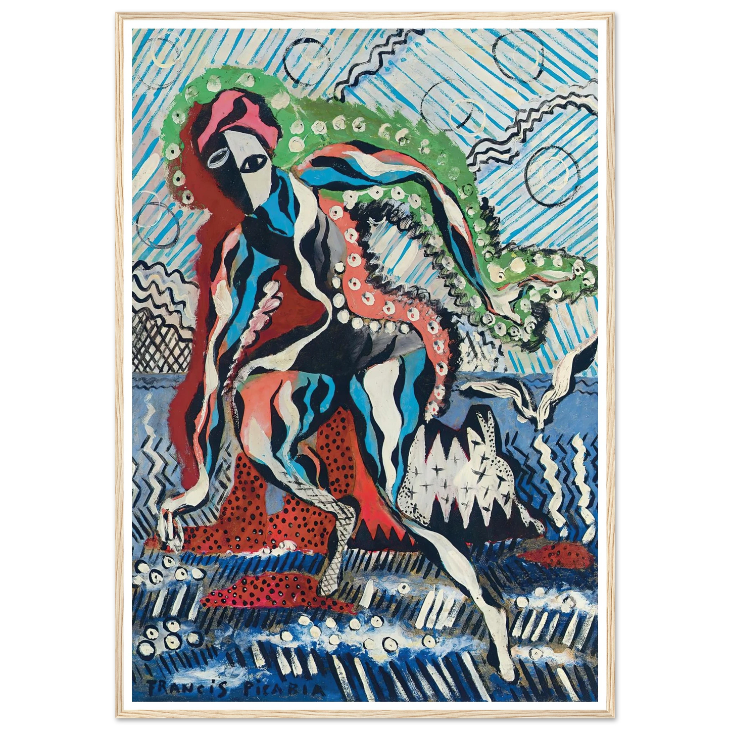 Baigneuse (circa 1925-1926) Art Print | Francis Picabia - Framed Poster - 30x40 cm / 12x16″ - Black frame