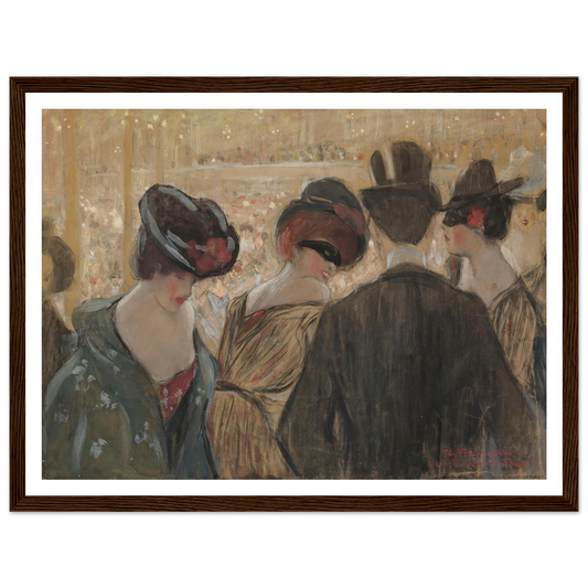 Bal-Bullier, Paris Art Print | Frederick Carl Frieseke - Framed Poster - 30x40 cm / 12x16″ - Black frame