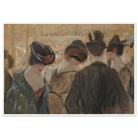 Bal-Bullier, Paris Art Print | Frederick Carl Frieseke - Framed Poster - 30x40 cm / 12x16″ - Black frame