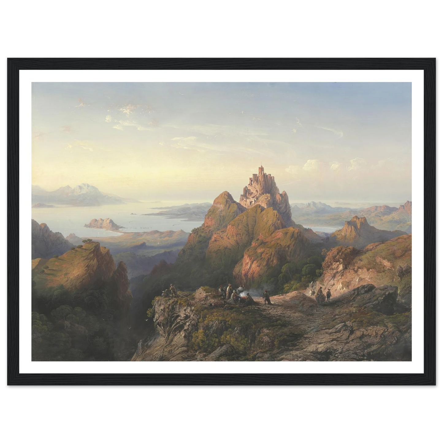 Balaklava (1857) Art Print | Carlo Bossoli - Framed Poster - 30x40 cm / 12x16″ - Black frame